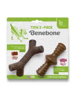 Benebone Adult Zaggler TINY Bacon Stick 2pk
