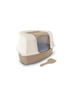 Bergamo Ariel Litter Covered Corner Pan W/Scoop Mocaccino