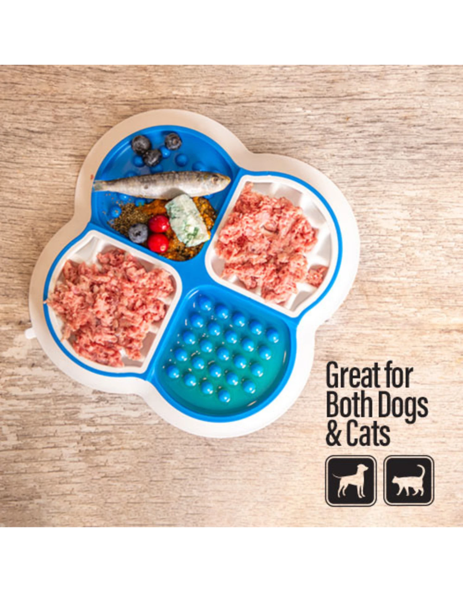 Big Country Raw Lick Tray - Blue And White 5 Big Country Raw Lick Tray - Blue And White - Image 3