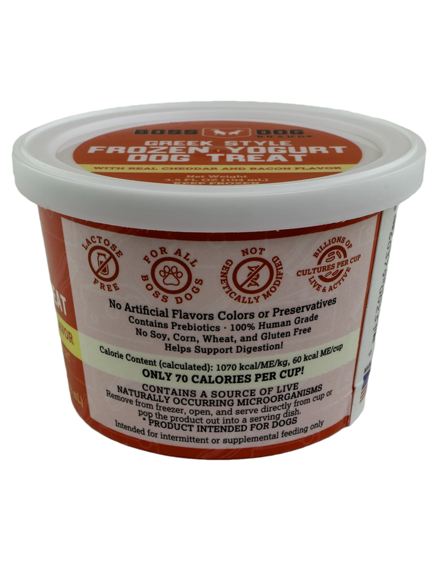 Boss Dog Frozen - Yogurt Real Cheddar & Bacon 12/104ML 4 Boss Dog Frozen - Yogurt Real Cheddar & Bacon 12/104ML - Image 2