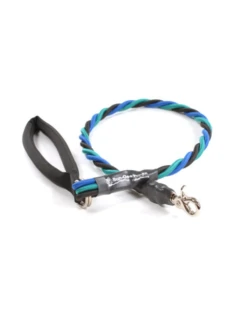 Bungee PupEE Leash 3' Teal/Blue/Blk LG Up To 65 Lb