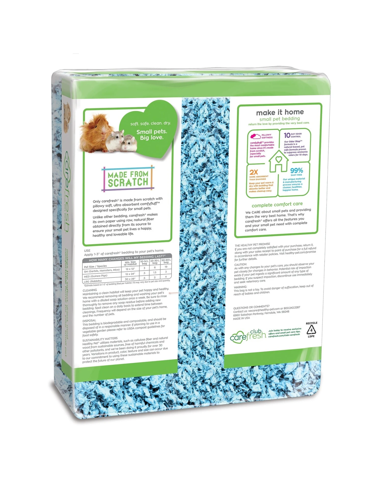 CareFresh Complete Blue Bedding 4 CareFresh Complete Blue Bedding - Image 2