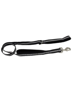 Coastal Pet Products Coastal Double Handle Bungee Leash 4' Black/Grey