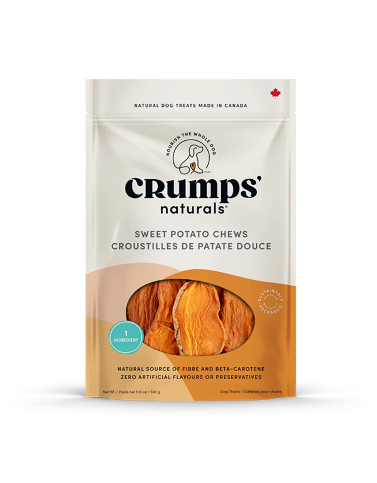 Crumps' Naturals Dog Sweet Potato Chews 11.6 Oz 3 Crumps' Naturals Dog Sweet Potato Chews 11.6 Oz