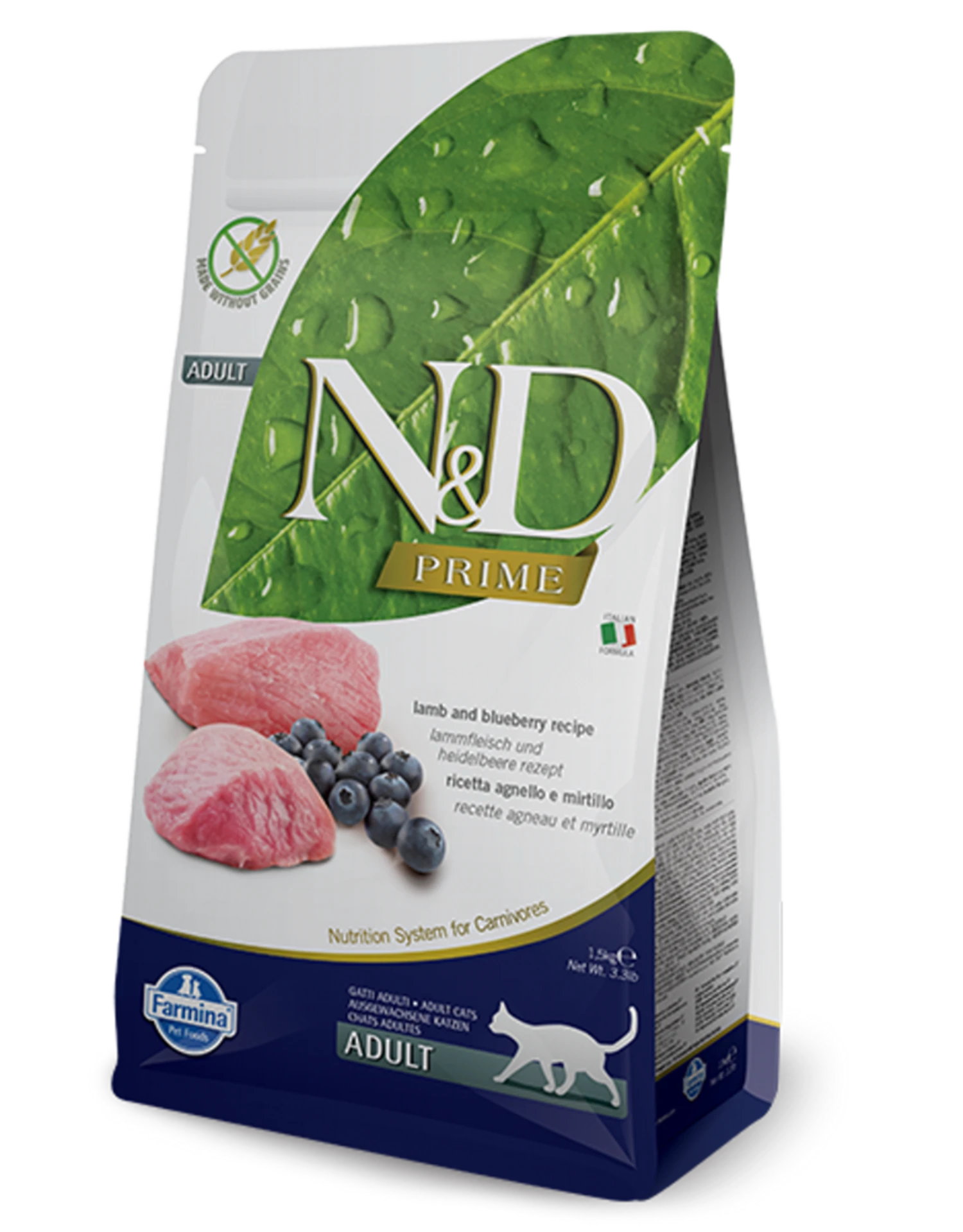 Farmina N&D PRIME Cat Lamb & Blueberry Adult 1.5kg 3 Farmina N&D PRIME Cat Lamb & Blueberry Adult 1.5kg