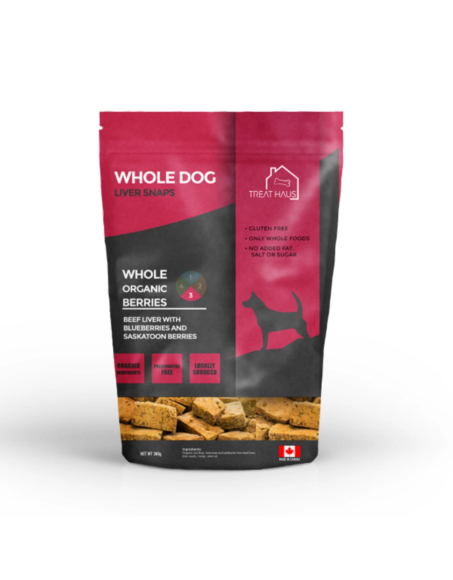 Foley Dog Treat Company WholeDog Liver Snaps Beef Liver W/Berries 380 G 3 Foley Dog Treat Company WholeDog Liver Snaps Beef Liver W/Berries 380 G