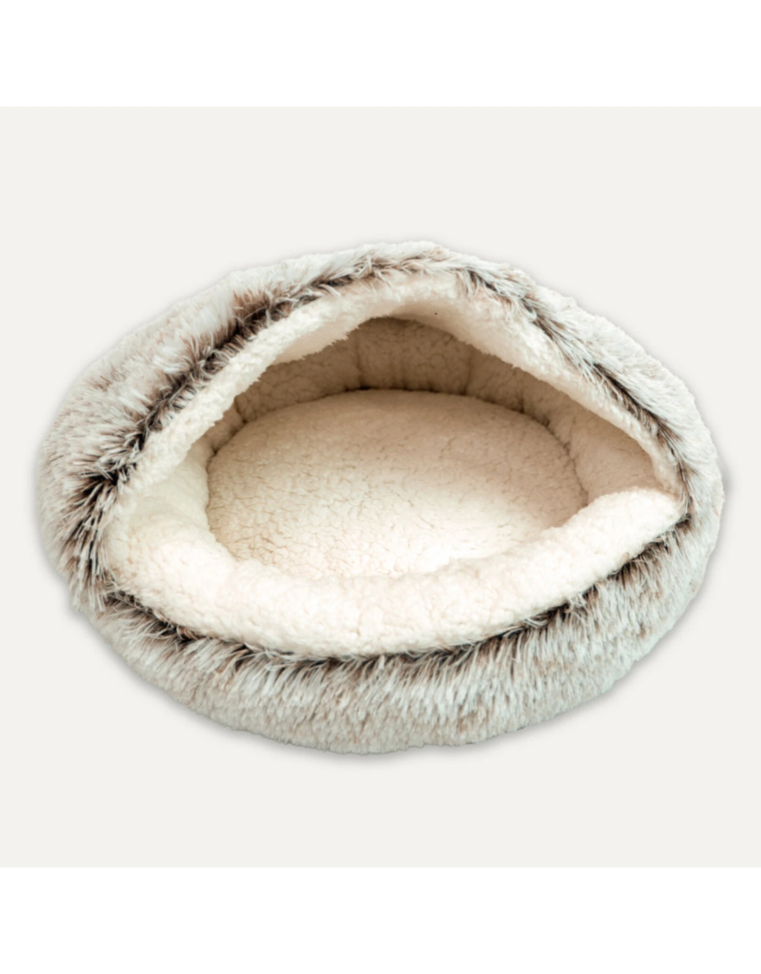 Goo-eez Round Hooded Plush Pet Bed 3 Goo-eez Round Hooded Plush Pet Bed
