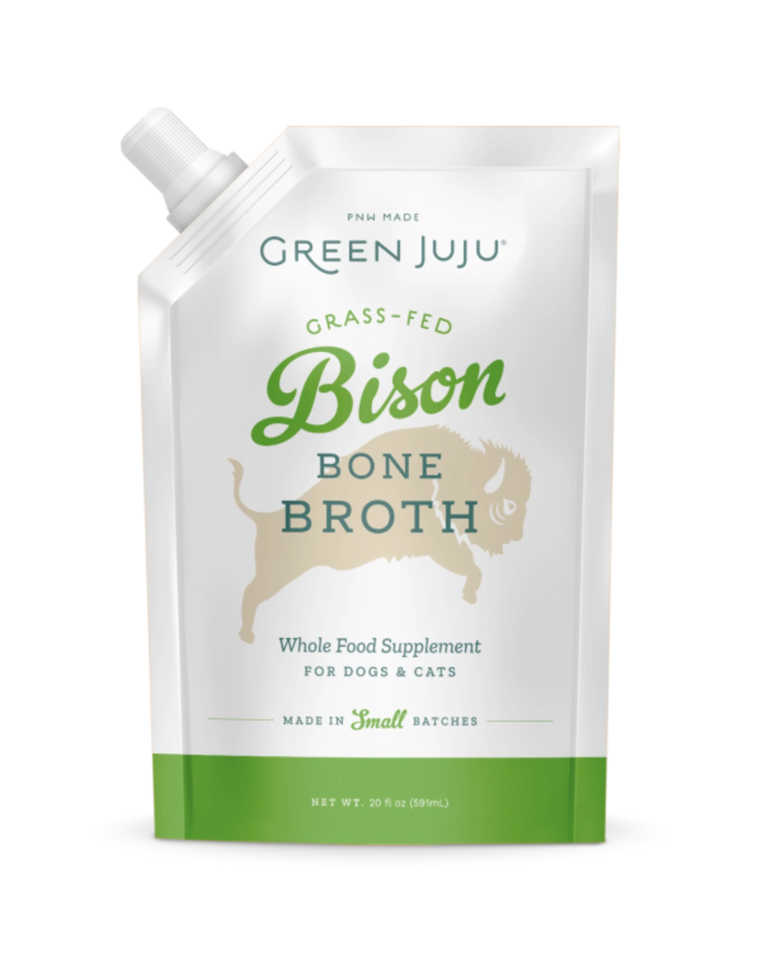 Green JuJu Dog/Cat Bone Broth Bison 20oz 3 Green JuJu Dog/Cat Bone Broth Bison 20oz