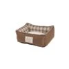 Happy Tails Fresh Linen Cuddler Dog Bed Tan 21x17 -Quality Pet Supply Store happy tails fresh linen cuddler dog bed tan 21x17 1
