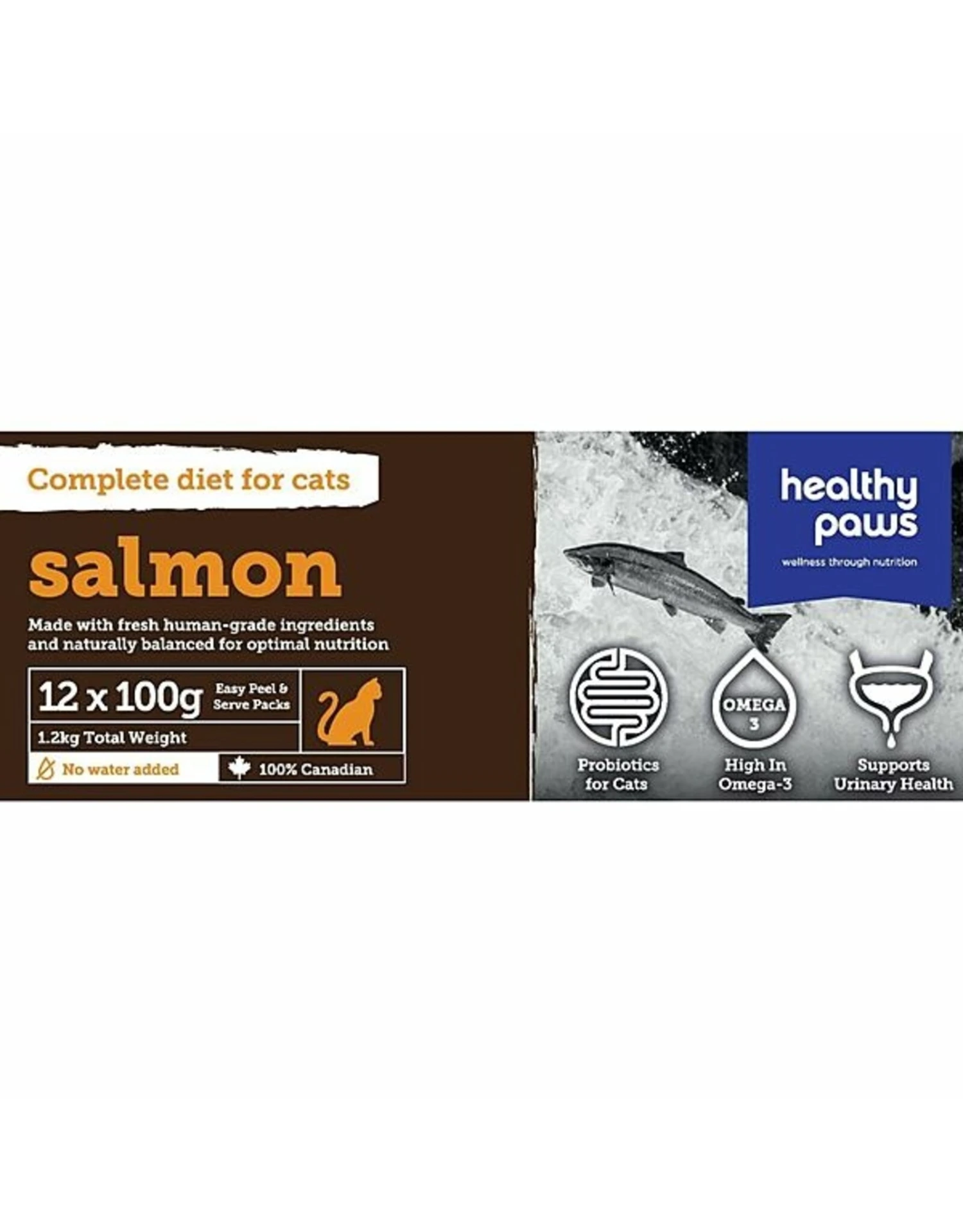 Healthy Paws Complete Dinner Salmon 12/100g - Cat 3 Healthy Paws Complete Dinner Salmon 12/100g - Cat