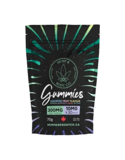 Hemp & Body Co. All-Natural Fruit Flavoured Gummies 300MG