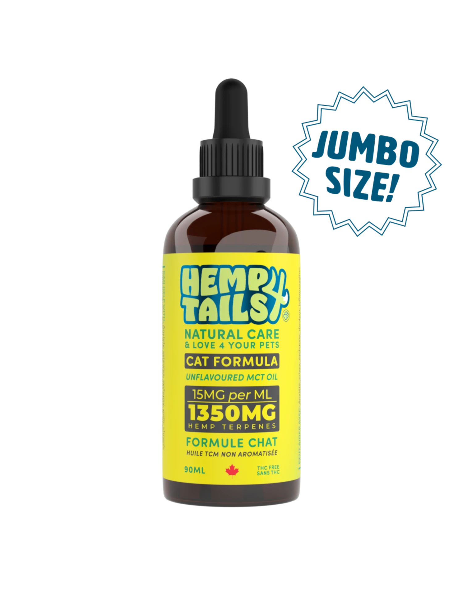 Hemp4Tails Cat Formula - Unflavored MCT Oil - 90ml - 1350MG 3 Hemp4Tails Cat Formula - Unflavored MCT Oil - 90ml - 1350MG