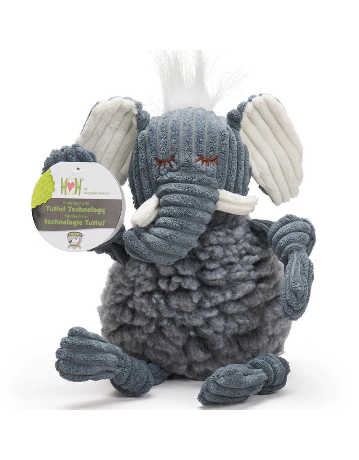 HuggleHounds HF Fluffer Knottie Elephant 3 HuggleHounds HF Fluffer Knottie Elephant