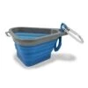 Kurgo Mash & Stash Collapsible Bowl-MINI Blue/Grey -Quality Pet Supply Store kurgo mash stash collapsible bowl mini blue grey
