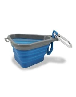 Kurgo Mash & Stash Collapsible Bowl-MINI Blue/Grey