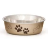 Loving Pets Bella Bowls Metallic Champagne XLarge 1 Loving Pets Bella Bowls Metallic Champagne XLarge -Quality Pet Supply Store loving pets bella bowls metallic champagne xlarge