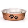Loving Pets Bella Bowls Metallic Copper Medium -Quality Pet Supply Store loving pets bella bowls metallic copper medium