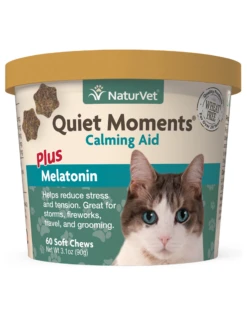 NaturVet Soft Chew Quiet Moments + Melatonin 60CT - Cat