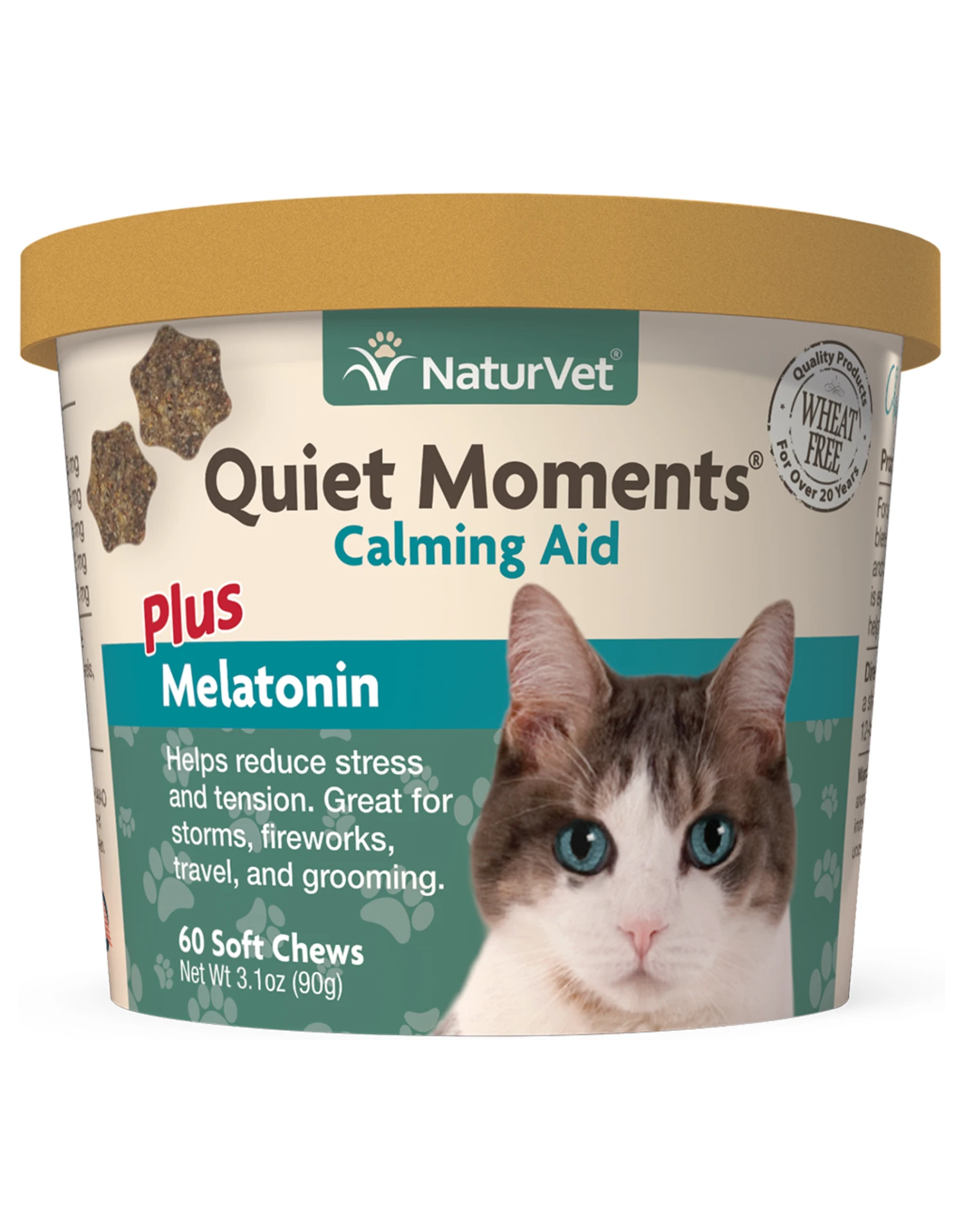 NaturVet Soft Chew Quiet Moments + Melatonin 60CT - Cat 3 NaturVet Soft Chew Quiet Moments + Melatonin 60CT - Cat