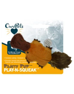 OurPet's Company Play N Squeak Plush Platty Pup | Catnip
