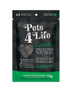 Pets 4 Life Smoked Dehydrated Lamb Tripe Bits 113GM