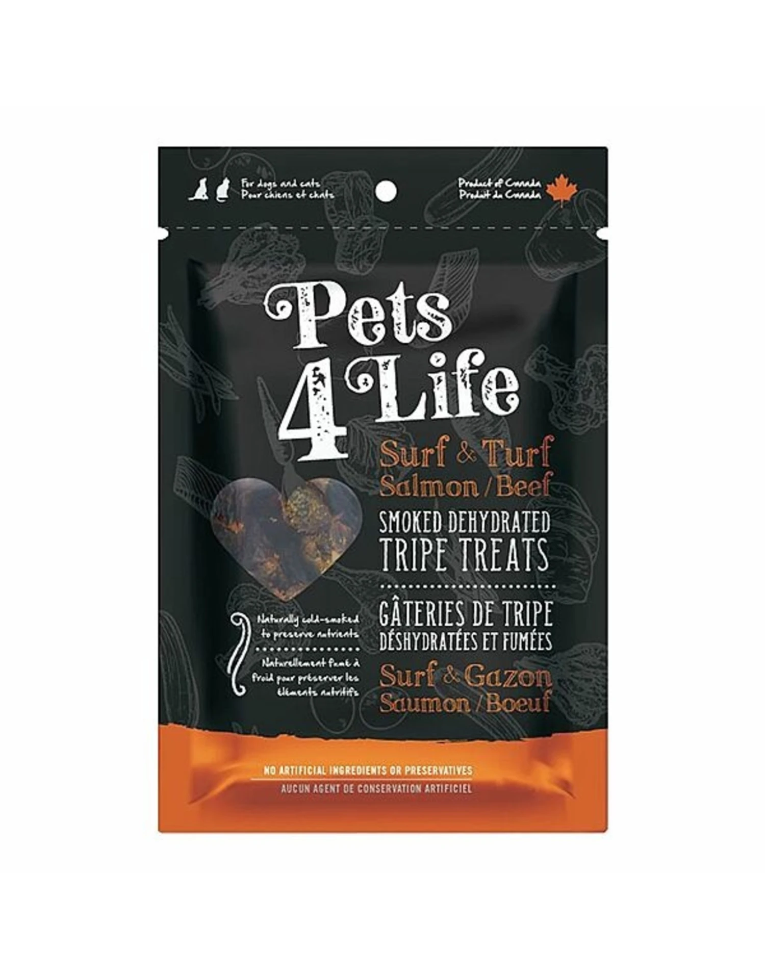 Pets 4 Life Smoked Dehydrated Surf & Turf Tripe Bits 113GM 3 Pets 4 Life Smoked Dehydrated Surf & Turf Tripe Bits 113GM