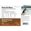 Pets Go Raw Beef/Turkey Blend Full Meal (Approx. 50 Patties) -Quality Pet Supply Store pets go raw beef turkey blend full meal approx 50