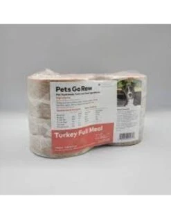 Pets Go Raw Turkey Full Meal 8 X 1/2lb Patties