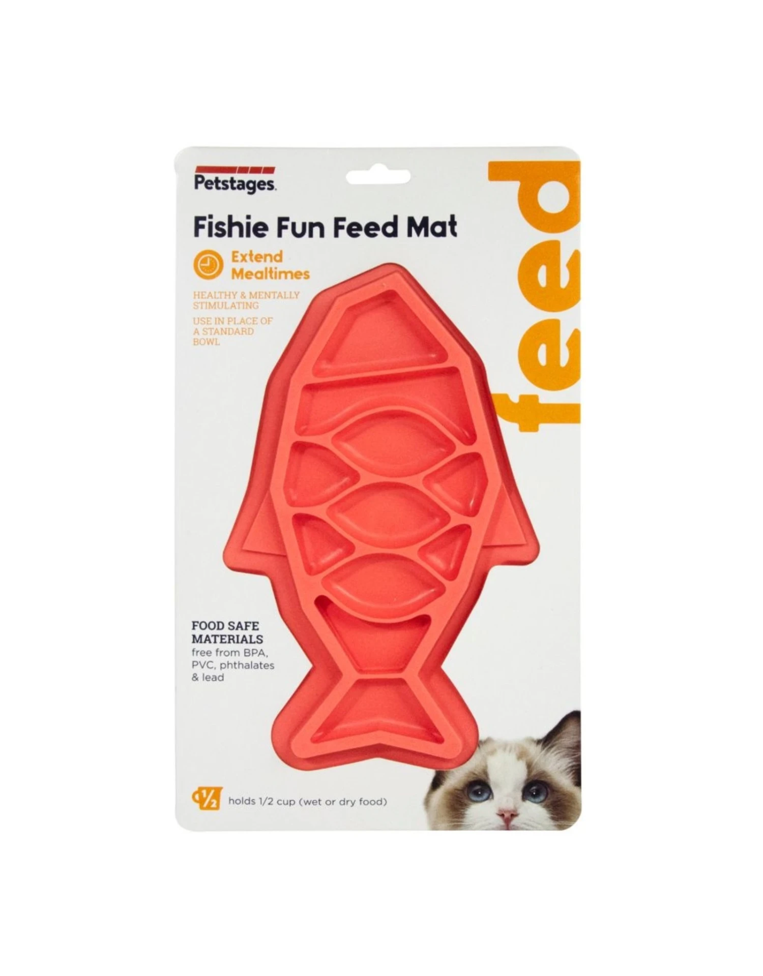 Petstages Fishie Fun Feed Mat Pink 3 Petstages Fishie Fun Feed Mat Pink