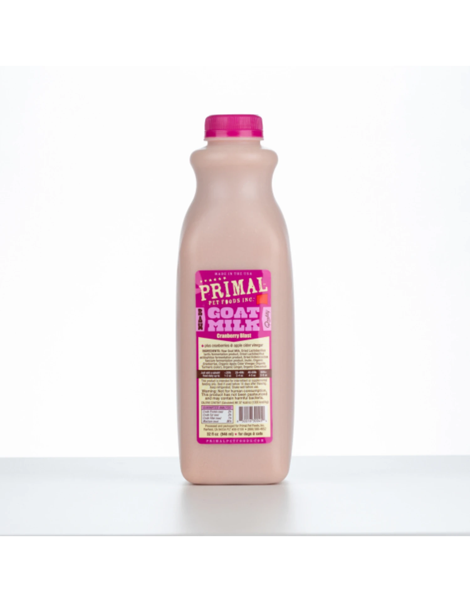 Primal Frozen Raw Goat Milk Cranberry Blast 32oz 3 Primal Frozen Raw Goat Milk Cranberry Blast 32oz