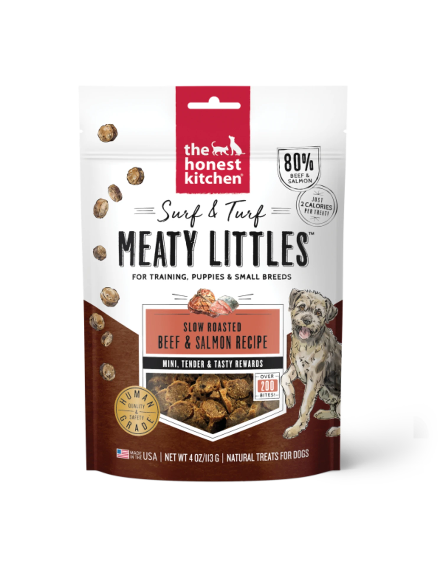 The Honest Kitchen Dog Surf & Turf Meaty Littles Beef & Salmon 4 Oz 3 The Honest Kitchen Dog Surf & Turf Meaty Littles Beef & Salmon 4 Oz
