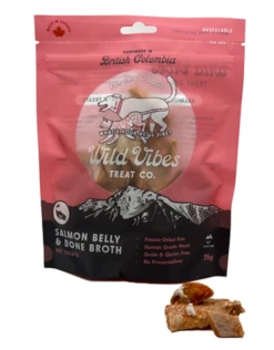 Wild Vibes Treat Co. Salmon Belly & Bone Broth Treats 75g